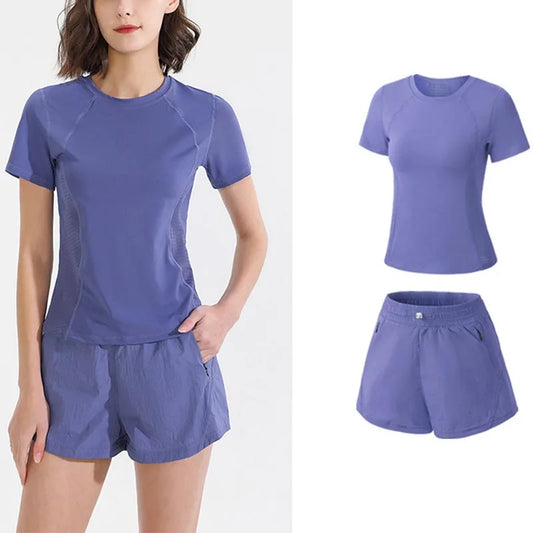 Yoga Wear Sport High Waist Short Pocket Sportswear Fitness Outfit Push Up Quick Drying