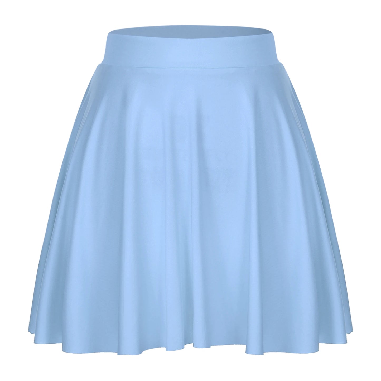 Sexy Ruffle Skirt Casual Solid Color Elastic Waistband Flared Skirts Loungewear Homewear Sportwear Clubwear