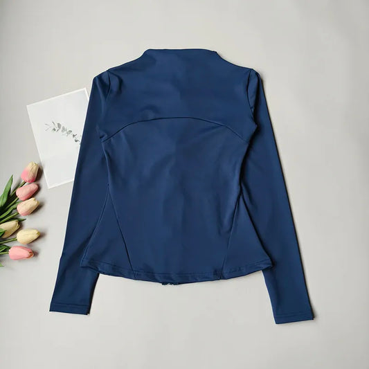 Quick Dry Workout Jacket, Slim Fit Long Sleeve Fitness Top, Breathable for Professional Training