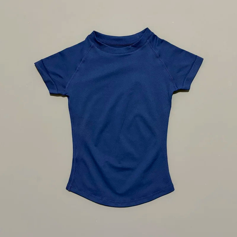 Short Sleeve Yoga T Shirt Fitness Activewear Running Tight Tops