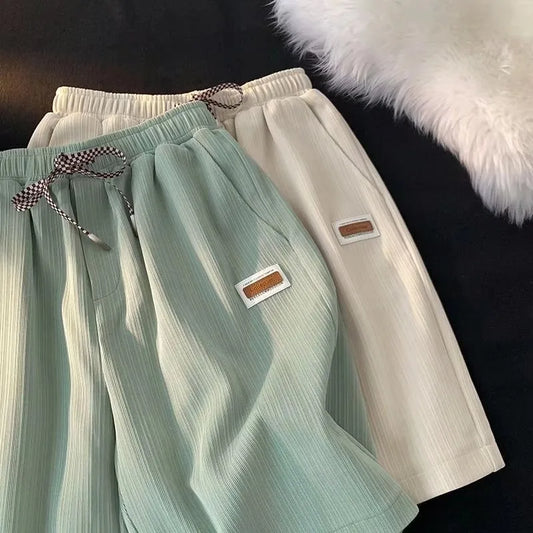silk Shorts Breathable comfortable Quick drrying Knee length Loose casual Pants