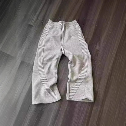 Casual Loose Straight Leg Pants Striped Street Hip-hop Harajuku Sweatpants