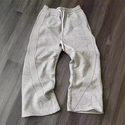 Casual Loose Straight Leg Pants Striped Street Hip-hop Harajuku Sweatpants