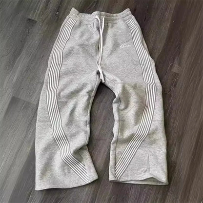Casual Loose Straight Leg Pants Striped Street Hip-hop Harajuku Sweatpants