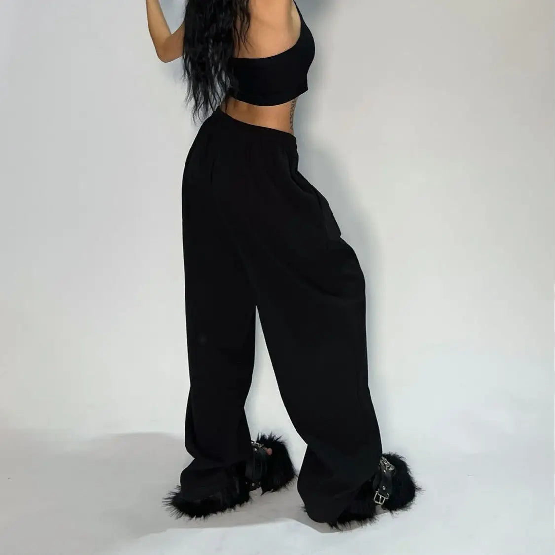 Casual Loose Straight Leg Pants Striped Street Hip-hop Harajuku Sweatpants