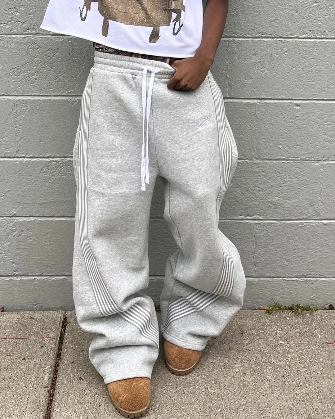 Casual Loose Straight Leg Pants Striped Street Hip-hop Harajuku Sweatpants