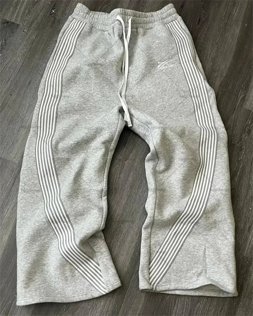 Casual Loose Straight Leg Pants Striped Street Hip-hop Harajuku Sweatpants