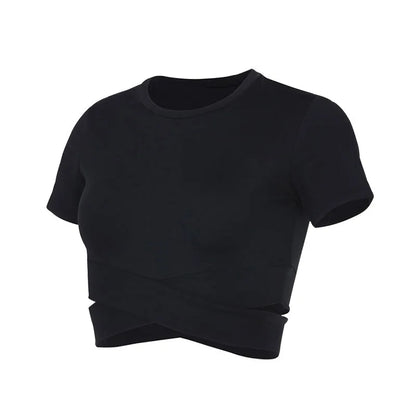 Fitness T-shirts  Sportswear Crop Tops Sports Wear For Women T-shirt