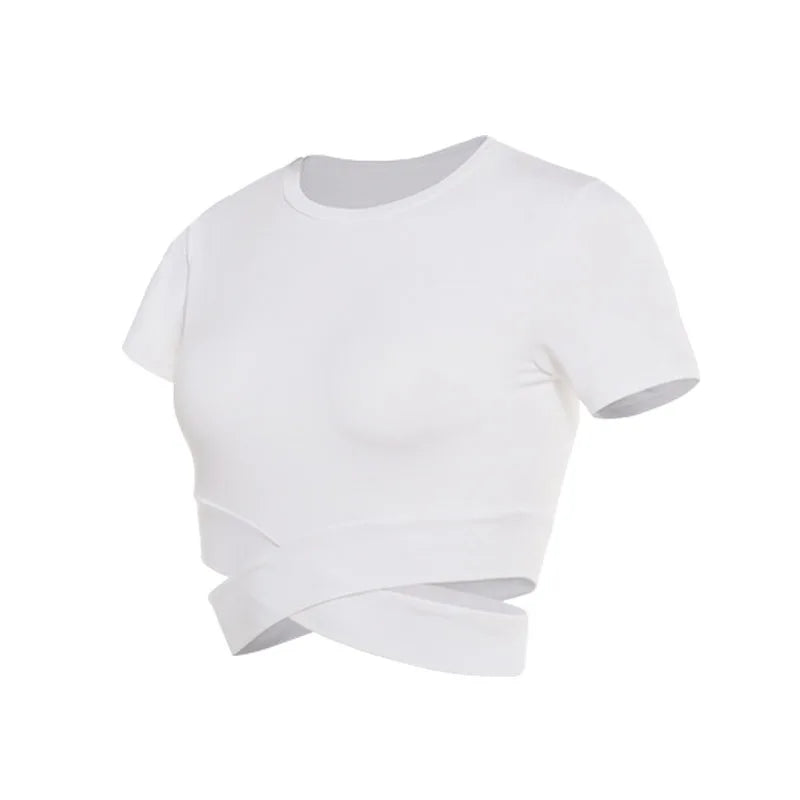 Fitness T-shirts  Sportswear Crop Tops Sports Wear For Women T-shirt