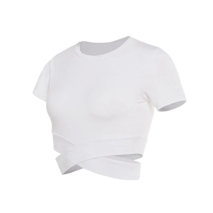 Fitness T-shirts  Sportswear Crop Tops Sports Wear For Women T-shirt