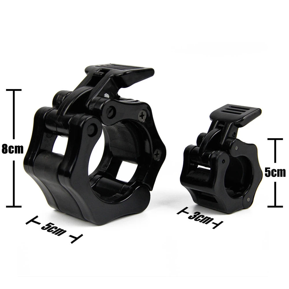 1 Pair 1" 2" Barbell Collars Standard  Spinlock Clamps Dumbbel Spring Clips Lock Jaw Quick Release