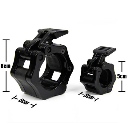 1 Pair 1" 2" Barbell Collars Standard  Spinlock Clamps Dumbbel Spring Clips Lock Jaw Quick Release