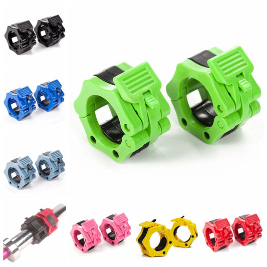 1 Pair 1" 2" Barbell Collars Standard  Spinlock Clamps Dumbbel Spring Clips Lock Jaw Quick Release