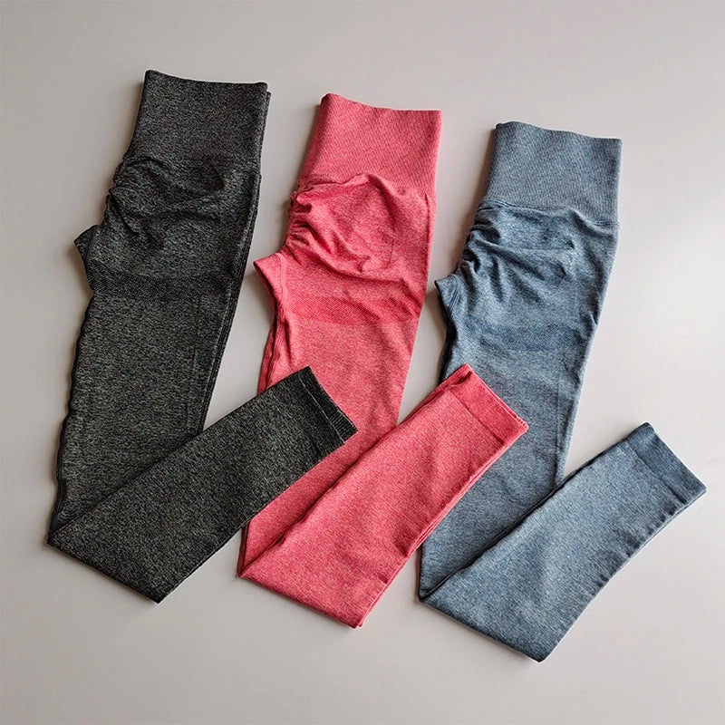 Women Seamless Yoga Pants High-Waisted Sports Push Up Leggings