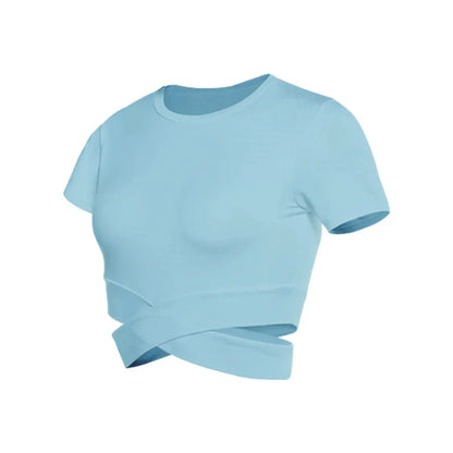Fitness T-shirts  Sportswear Crop Tops Sports Wear For Women T-shirt