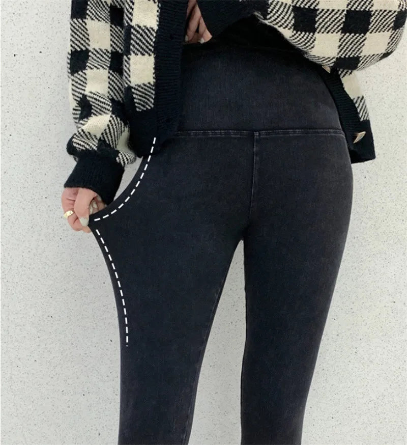 High Waisted Fashion  Denim Pants Good Stretchy Streetwear Casual Body Shaping