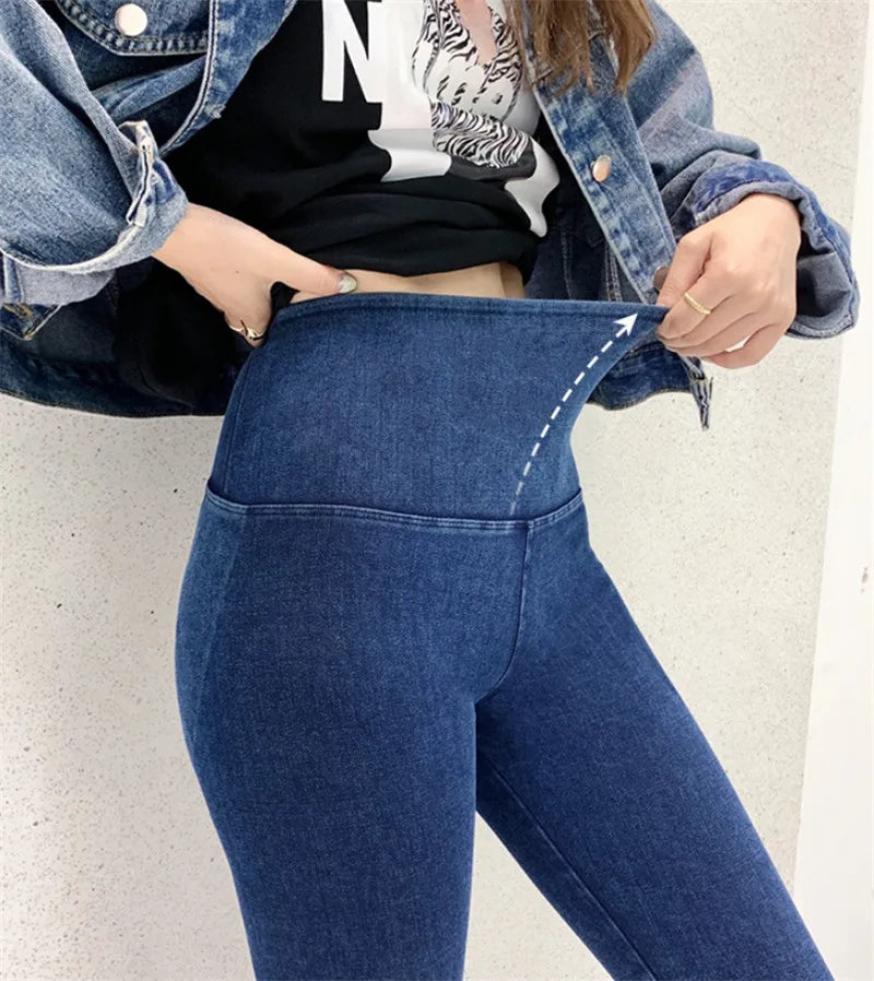 High Waisted Fashion  Denim Pants Good Stretchy Streetwear Casual Body Shaping