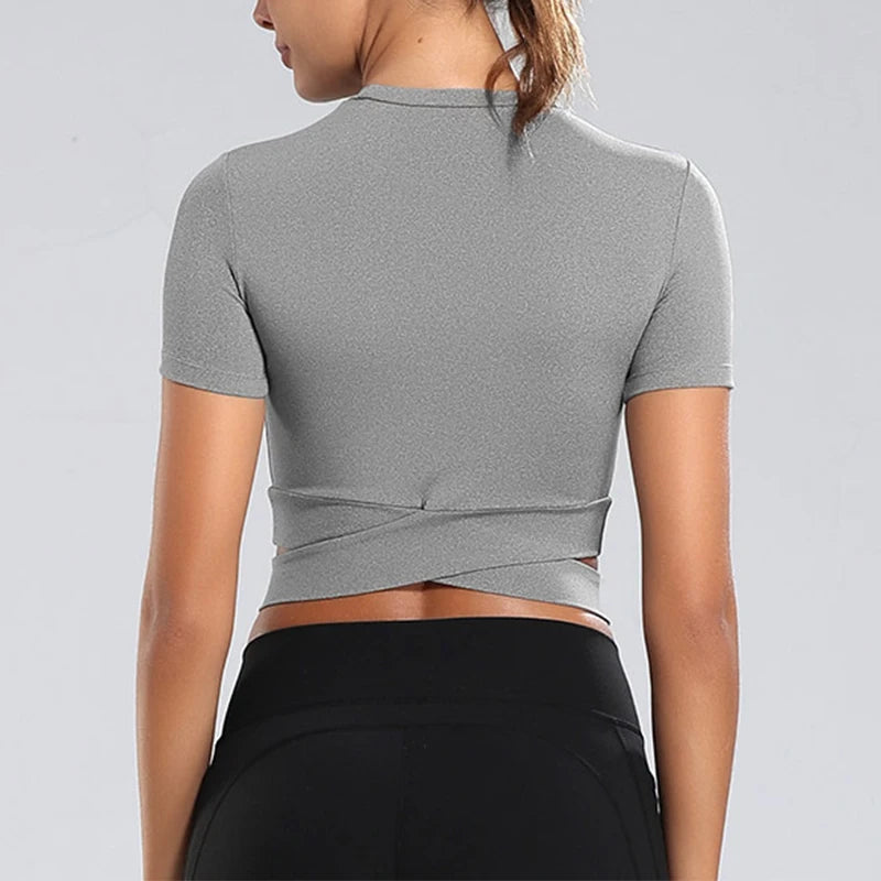 Fitness T-shirts  Sportswear Crop Tops Sports Wear For Women T-shirt