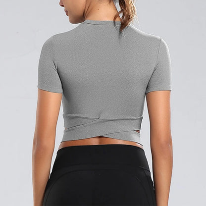 Fitness T-shirts  Sportswear Crop Tops Sports Wear For Women T-shirt