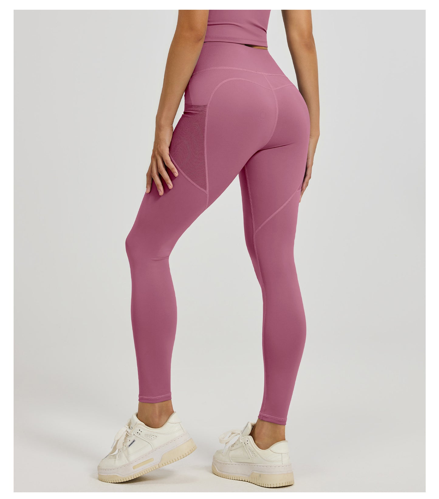 2 Pack High Waisted Sexy Butt Lifting Seamless Solid Color Yoga Leggings Elastic And Breathable Fitness Sports Pants