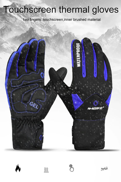 Winter Cycling Gloves for Women Warm Fleece Biking Glove for Riding Waterproof Touchscreen Accessories