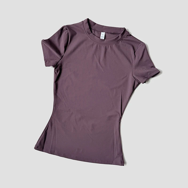 Women Seamless T Shirts Fitness Clothes Short Sleeve Yoga Active Wear