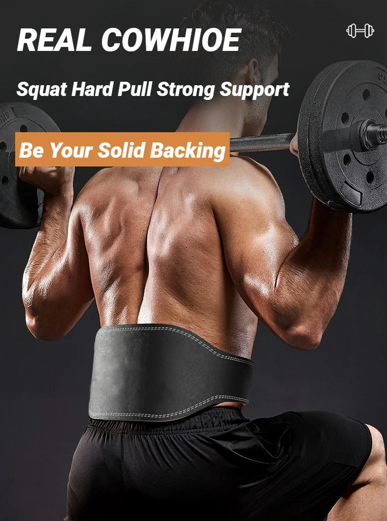 PU Leather Professional Waist Support Sports Safety Belt Protection Hard Pull Weightlifting Equipment