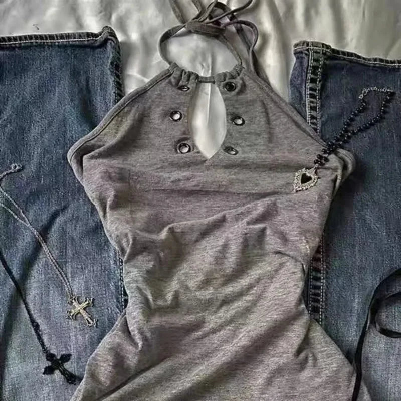 Vintage Sweet Spicy Tees Sleeveless Slim Fit Tank Crop Tops