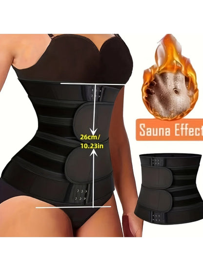 Women Shaping Casual Sports Postpartum Fitness Double Belt Adjustable Triple Hook Waist Trainer Belt