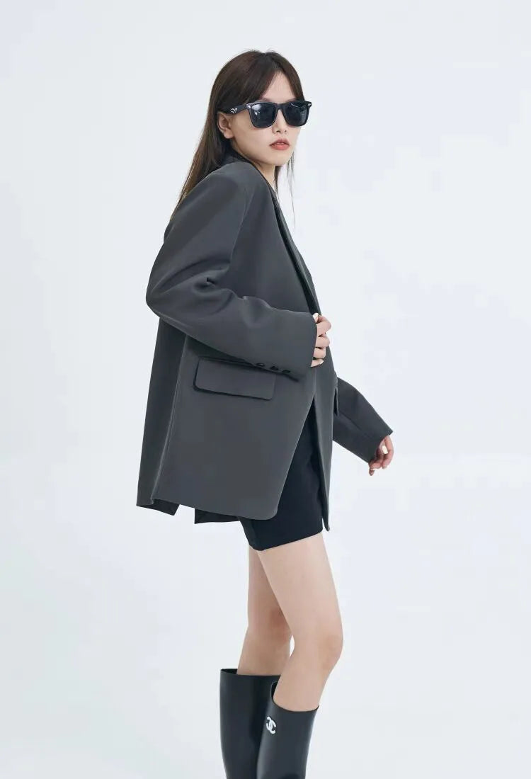 Casual Suit Jacket for Women Loose Version Temperament Commuting Small Suit Top for Women Blazer