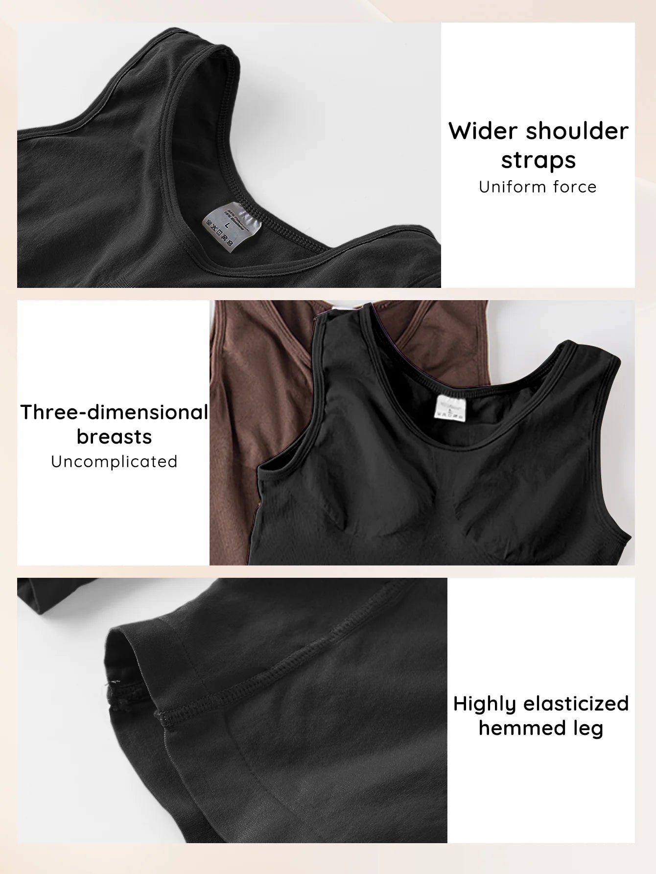 Sexy Bodysuits Full Coverage Shapewear Thigh Slim Body Suit Wide Shoulder Body Shaper Jumpsuit Seamless