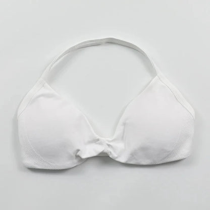 Strappy Bra Gym Top Women High Support Thin Strap Push up Bra