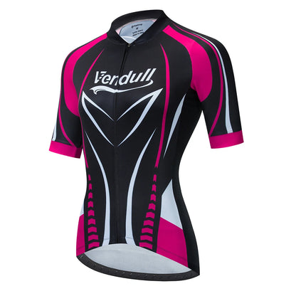 Team Summer Women Cycling Jersey Tops Racing Short Sleeve MTB Bike Jersey Shirt Quick Dry