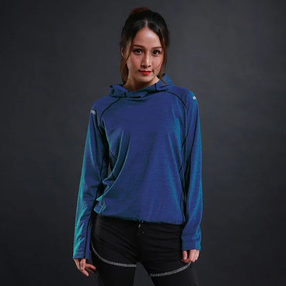 Women's Jacket Hoodies Long Sleeve T-shirts Quick Dry Breathable Sports T Shirt