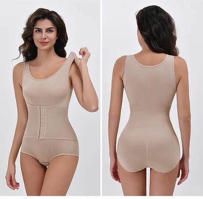 Bodysuit Shapewear Double Breasted Tummy Control Body Shaper Postpartum Slimming Woman Waist Trainer Flat Belly  Comfort Corset