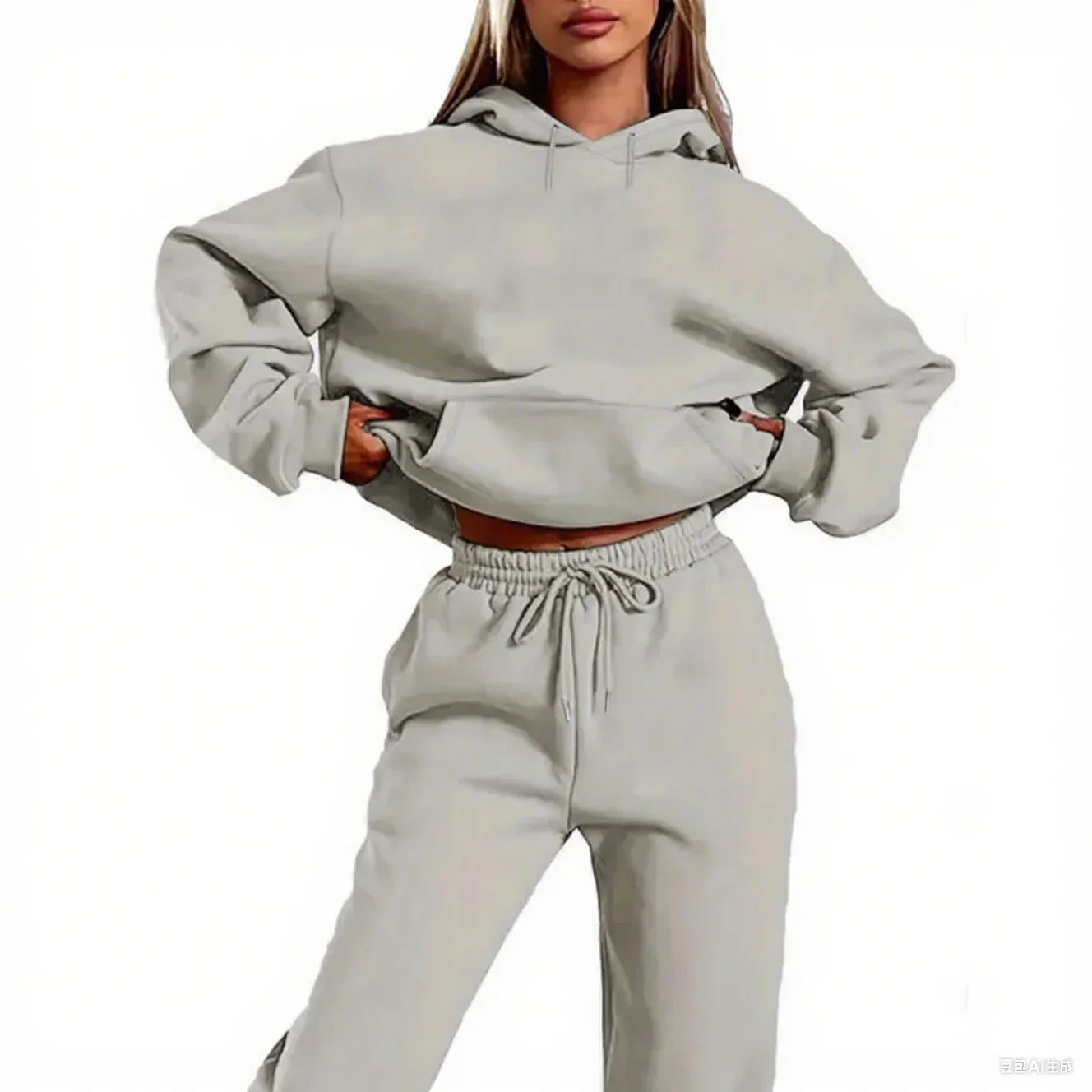 2025 Fashion Tracksuit Hoodies and Sweatpants High Quality Ladies Daily Casual Sports Hooded Outfits