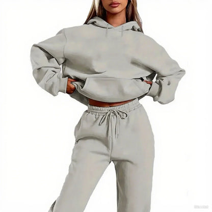 2025 Fashion Tracksuit Hoodies and Sweatpants High Quality Ladies Daily Casual Sports Hooded Outfits