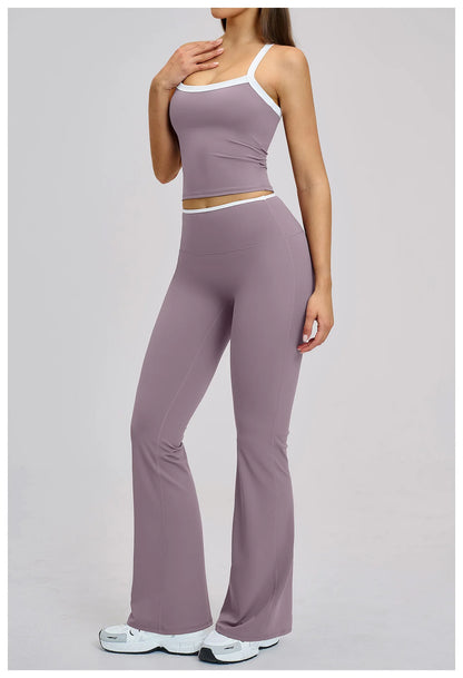 Yoga Set for Women Tight-fitting Gym Outfit Sportswear Yoga Vest Running Shorts Fitness Clothes