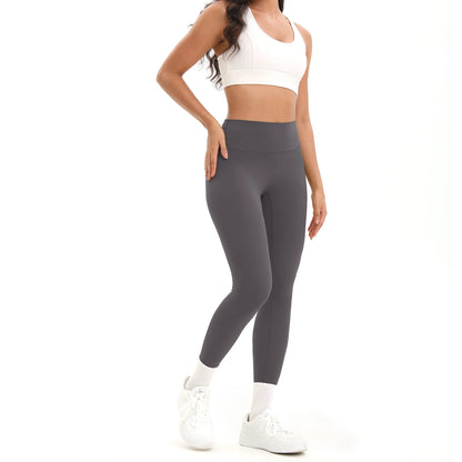 2 Pack High Waisted Sexy Butt Lifting Seamless Solid Color Yoga Leggings Elastic And Breathable Fitness Sports Pants