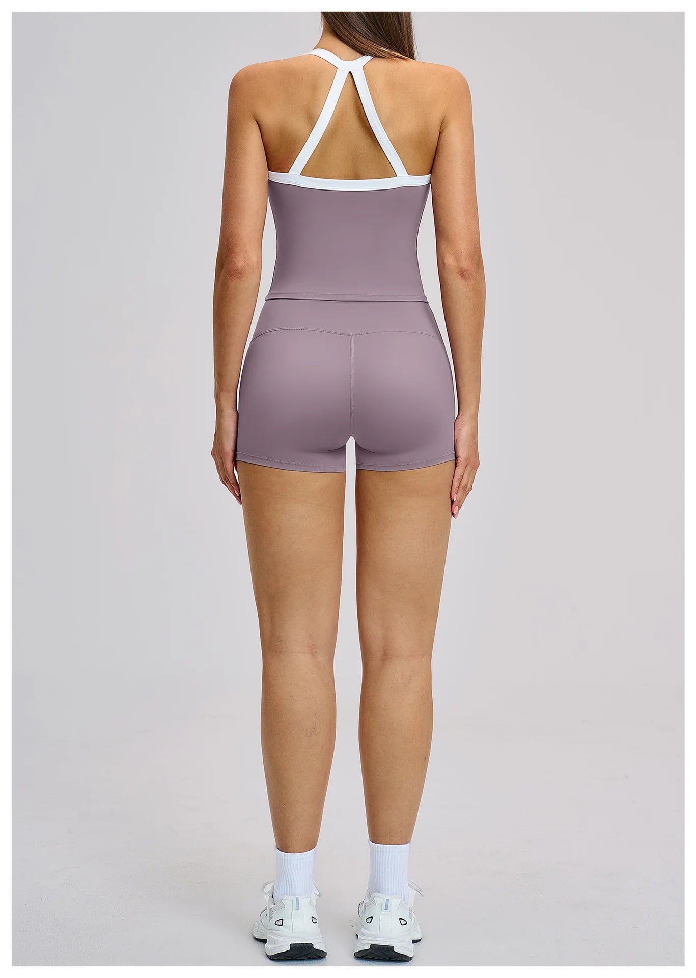 Yoga Set for Women Tight-fitting Gym Outfit Sportswear Yoga Vest Running Shorts Fitness Clothes