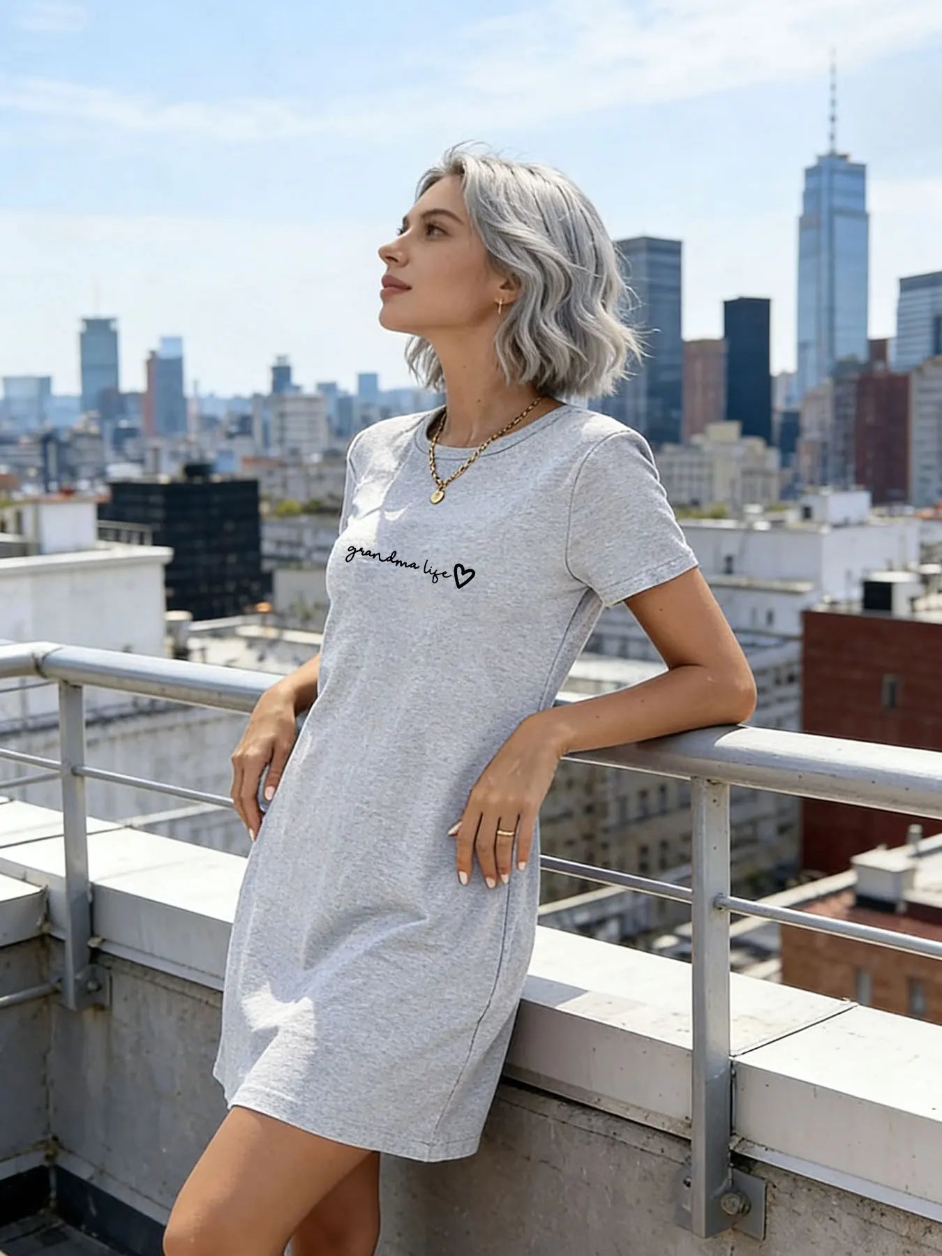Women Casual T-Shirt Dress  Print Short Sleeve O-Neck Mini Dresses Streetwear