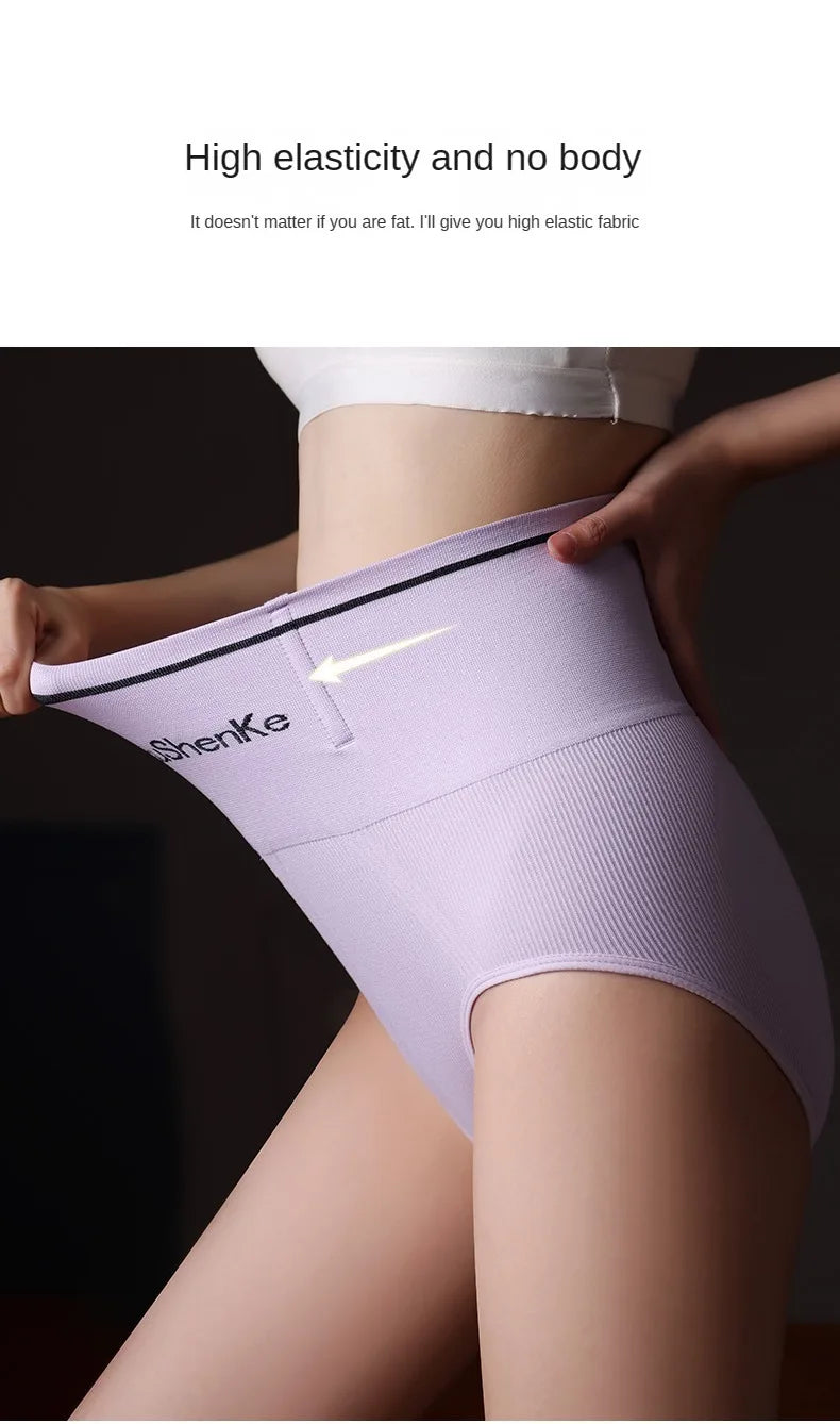 3PCS/set Briefs High Waist Underwear Women Butt Lift Sexy Comfortable Panties Tighten the Abdomen Underpanties Large Size Woman