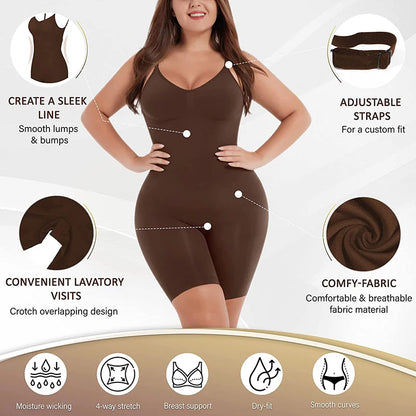 Women Seamless Low Back Bodysuit Shapewear Waist Trainer Body Shaper Open Crotch Slimming Underwear