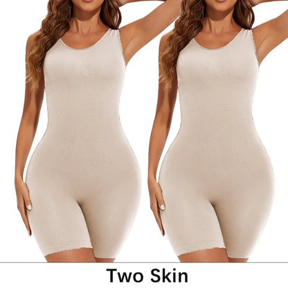 Sexy Bodysuits Full Coverage Shapewear Thigh Slim Body Suit Wide Shoulder Body Shaper Jumpsuit Seamless