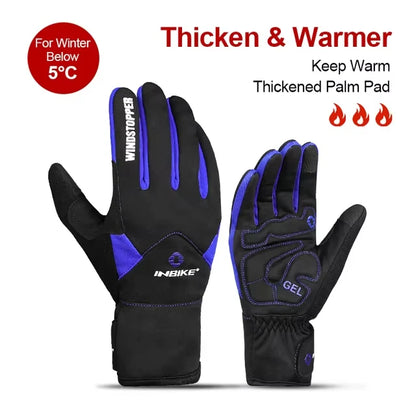 Winter Cycling Gloves for Women Warm Fleece Biking Glove for Riding Waterproof Touchscreen Accessories