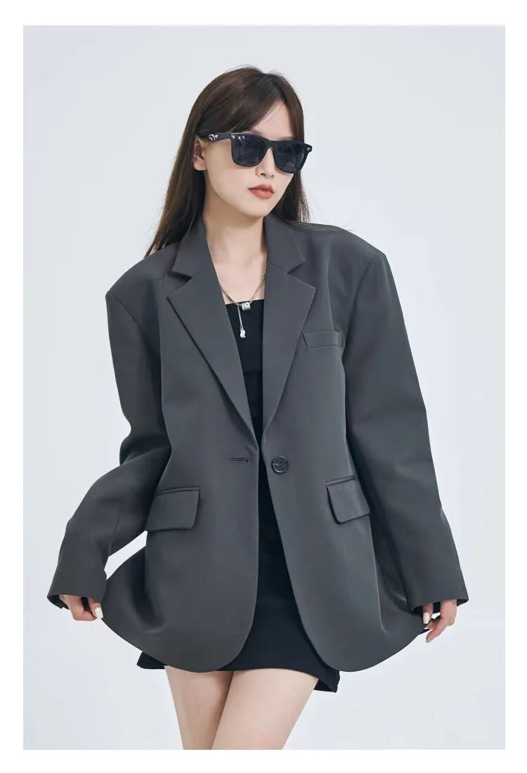 Casual Suit Jacket for Women Loose Version Temperament Commuting Small Suit Top for Women Blazer