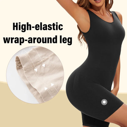 Sexy Bodysuits Full Coverage Shapewear Thigh Slim Body Suit Wide Shoulder Body Shaper Jumpsuit Seamless