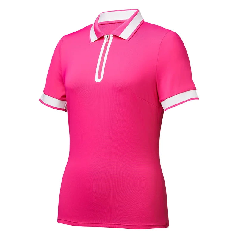 Women Short Sleeve Golf Wear Fashion Lady Top Sports Tennis T Shirts