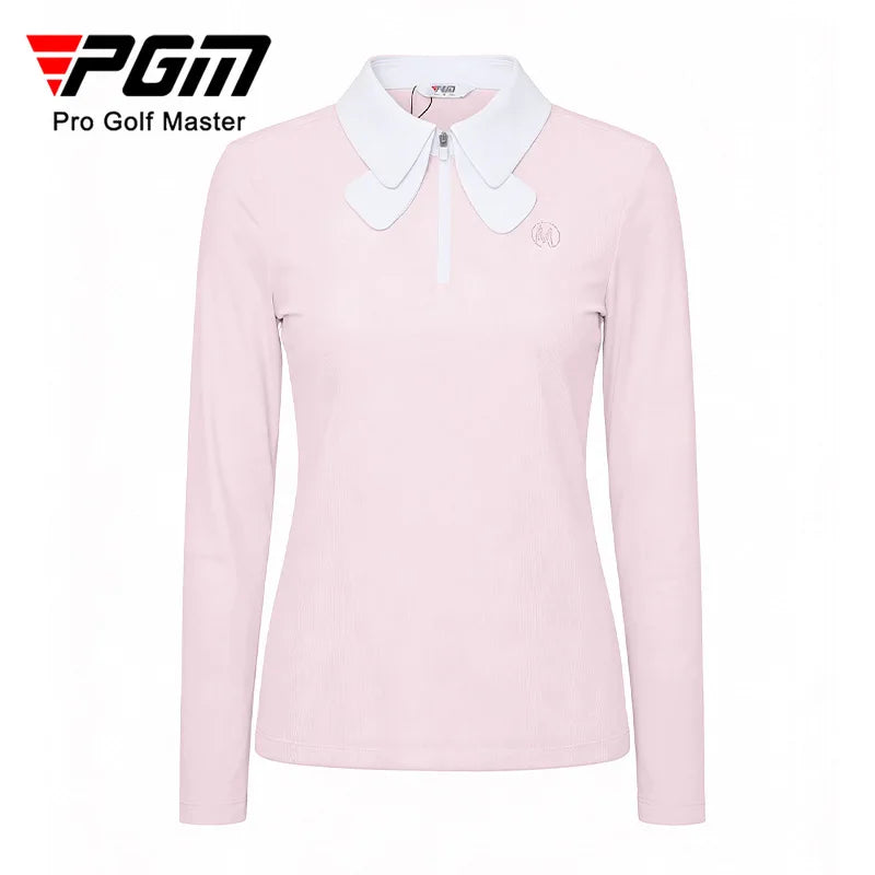 PGM Golf Women Long Sleeve T-shirt Breathable POLO Shirts Top Sportswear