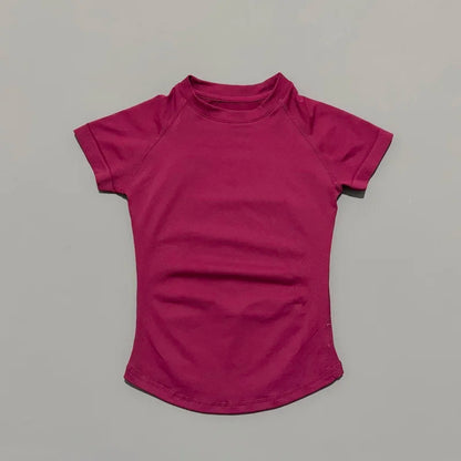 Short Sleeve Yoga T Shirt Fitness Activewear Running Tight Tops